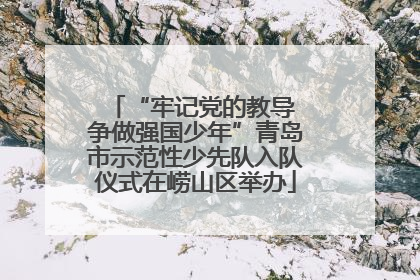 “牢记党的教导 争做强国少年”青岛市示范性少先队入队仪式在崂山区举办