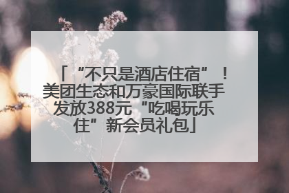 “不只是酒店住宿”！美团生态和万豪国际联手发放388元“吃喝玩乐住”新会员礼包