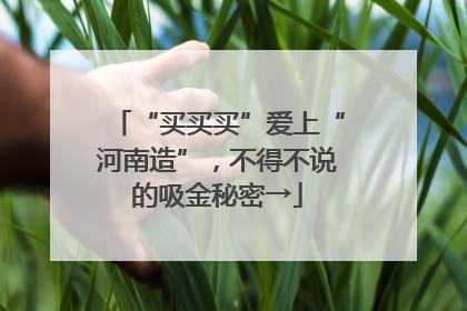 “买买买”爱上“河南造”，不得不说的吸金秘密→