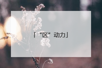 “区”动力