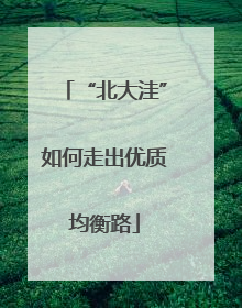 “北大洼”如何走出优质均衡路