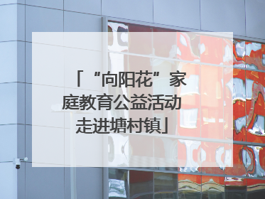 “向阳花”家庭教育公益活动走进塘村镇