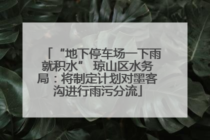 “地下停车场一下雨就积水” 琼山区水务局：将制定计划对墨客沟进行雨污分流