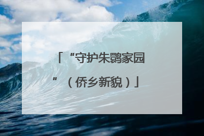 “守护朱鹮家园”（侨乡新貌）
