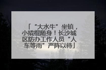 “大水牛”坐镇，小撬棍随身！长沙城区防办工作人员“人车等雨”严阵以待