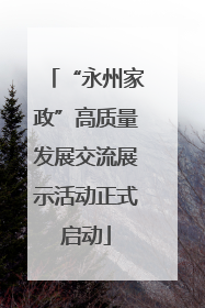“永州家政”高质量发展交流展示活动正式启动