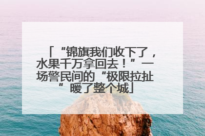“锦旗我们收下了，水果千万拿回去！”一场警民间的“极限拉扯”暖了整个城