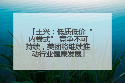 王兴：低质低价“内卷式” 竞争不可持续，美团将继续推动行业健康发展