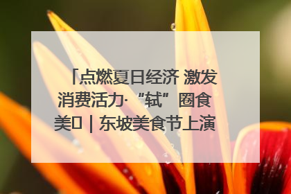 点燃夏日经济 激发消费活力·“轼”圈食美⑪｜东坡美食节上演“文化满汉全席”