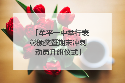 牟平一中举行表彰颁奖暨期末冲刺动员升旗仪式