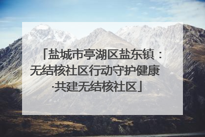 盐城市亭湖区盐东镇：无结核社区行动守护健康 ·共建无结核社区