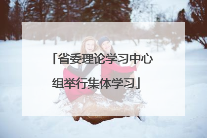 省委理论学习中心组举行集体学习