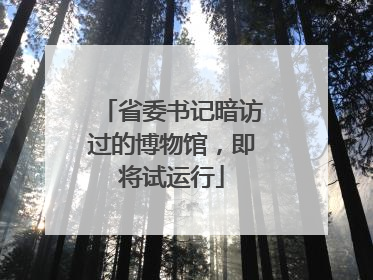 省委书记暗访过的博物馆，即将试运行