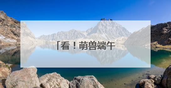 看！萌兽端午“粽”享欢乐