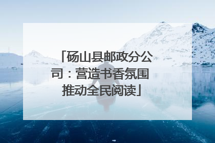 砀山县邮政分公司：营造书香氛围 推动全民阅读