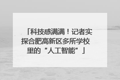 科技感满满！记者实探合肥高新区多所学校里的“人工智能”