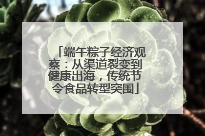 端午粽子经济观察：从渠道裂变到健康出海，传统节令食品转型突围