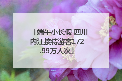 端午小长假 四川内江接待游客172.99万人次
