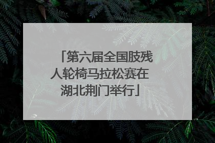 第六届全国肢残人轮椅马拉松赛在湖北荆门举行