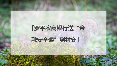 罗平农商银行送“金融安全课”到村寨