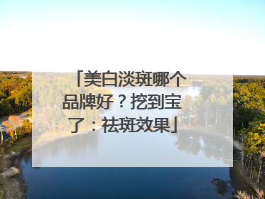 美白淡斑哪个品牌好？挖到宝了：祛斑效果