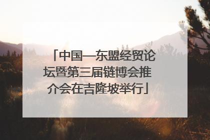 中国—东盟经贸论坛暨第三届链博会推介会在吉隆坡举行