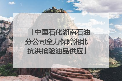 中国石化湖南石油分公司全力保障湘北抗洪抢险油品供应