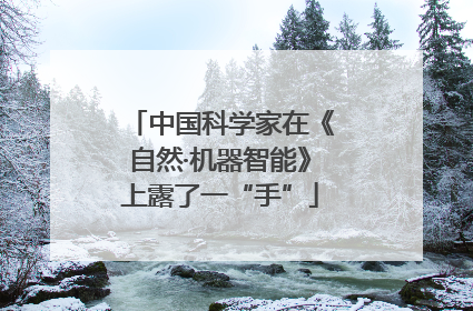 中国科学家在《自然·机器智能》上露了一“手”