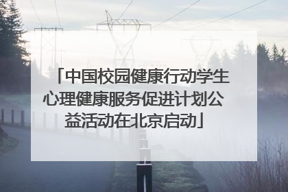 中国校园健康行动学生心理健康服务促进计划公益活动在北京启动