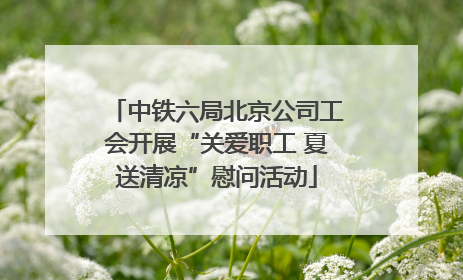 中铁六局北京公司工会开展“关爱职工 夏送清凉”慰问活动