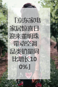 京东家电家居惊喜日迎来董明珠 带动空调品类销量同比增长100%