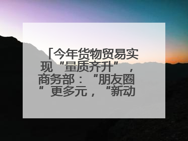今年货物贸易实现“量质齐升”，商务部：“朋友圈”更多元，“新动能”加快集聚