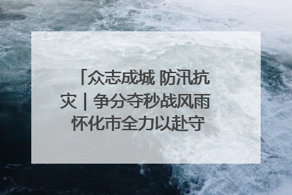 众志成城 防汛抗灾｜争分夺秒战风雨 怀化市全力以赴守护人民群众安全