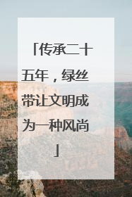 传承二十五年，绿丝带让文明成为一种风尚
