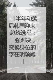 半年动荡后韩国迎来总统选举：三强对决，变换身位的李在明领跑