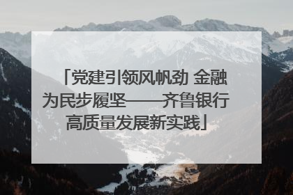 党建引领风帆劲 金融为民步履坚——齐鲁银行高质量发展新实践