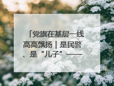 党旗在基层一线高高飘扬｜是民警、是“儿子”——申飞飞在太行山中的一线坚守