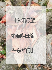 入汛最强降雨昨日落在东华门