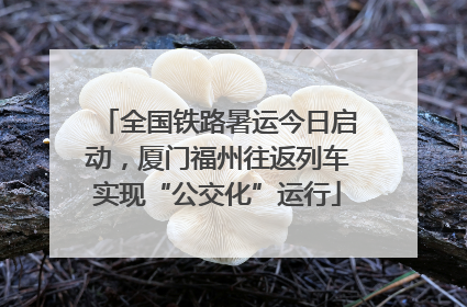全国铁路暑运今日启动，厦门福州往返列车实现“公交化”运行