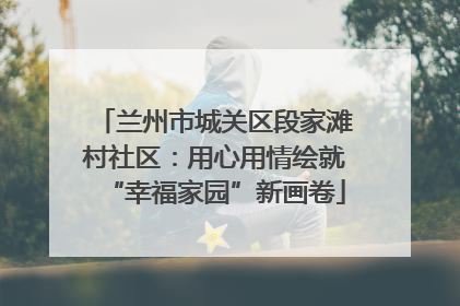 兰州市城关区段家滩村社区:用心用情绘就“幸福家园”新画卷