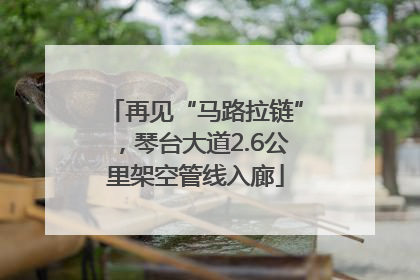 再见“马路拉链”，琴台大道2.6公里架空管线入廊
