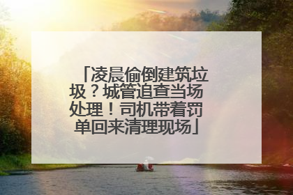 凌晨偷倒建筑垃圾？城管追查当场处理！司机带着罚单回来清理现场