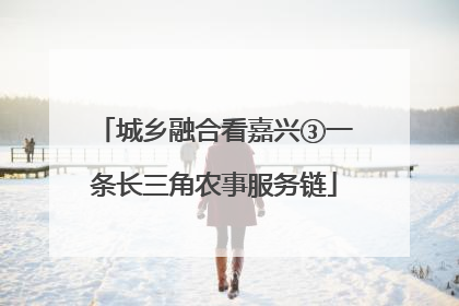 城乡融合看嘉兴③一条长三角农事服务链