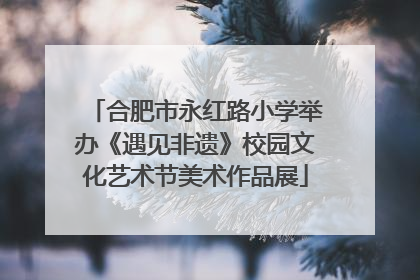合肥市永红路小学举办《遇见非遗》校园文化艺术节美术作品展
