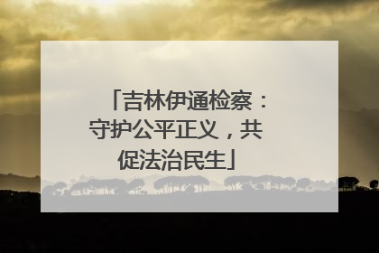 吉林伊通检察：守护公平正义，共促法治民生