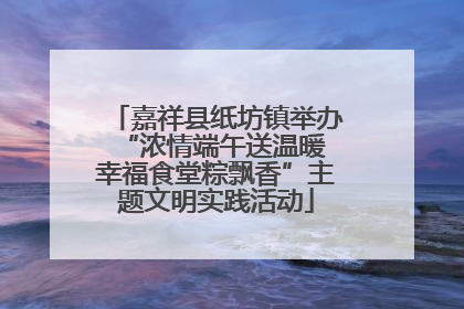 嘉祥县纸坊镇举办“浓情端午送温暖 幸福食堂粽飘香”主题文明实践活动