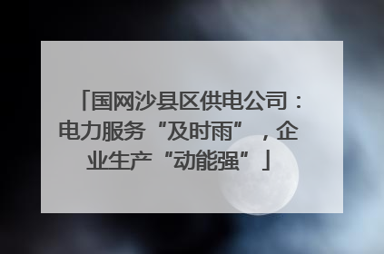 国网沙县区供电公司：电力服务“及时雨”，企业生产“动能强”