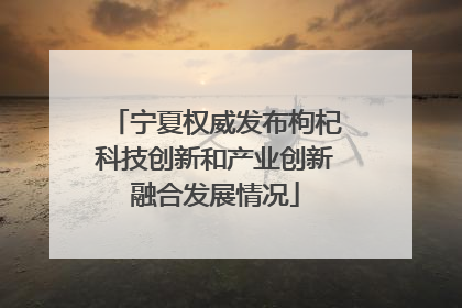 宁夏权威发布枸杞科技创新和产业创新融合发展情况