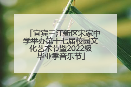 宜宾三江新区宋家中学举办第十七届校园文化艺术节暨2022级毕业季音乐节