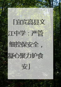 宜宾高县文江中学：严管细控保安全，凝心聚力护食安